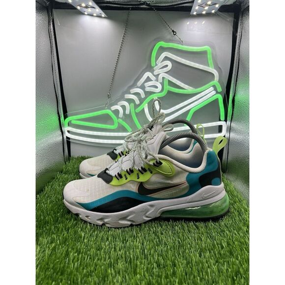 Nike Shoes - Nike Air Max 270 React Youth Oracle Aqua Green CJ4060-300 Size 6Y Women's 7.5